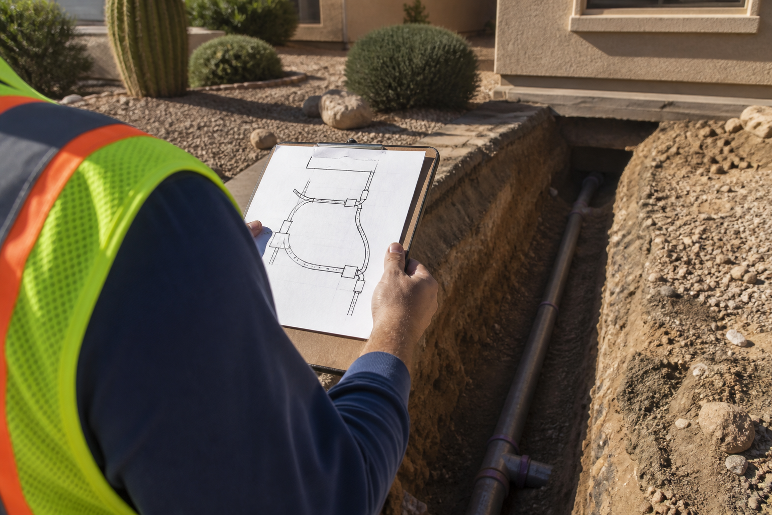 Sewer Line Rerouting